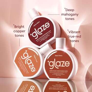 Glaze Super Gloss Color Conditioning Gloss – Copper Crush for Natural Strawberry Blonde, Light Brown or Red Hair – Rinse Out Semi-Permanent Hair Gloss that Enhances Color and Boosts Shine & Hydration