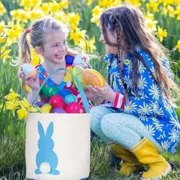 Sunboom 3 Pack Bunny Easter Baskets for Kids