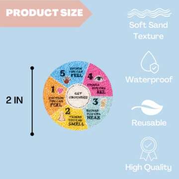 50 Pcs Textured Anxiety Sensory Stickers, Breathing Feature Calm Strips for Anxiety and Stress, Reusable Fidget Stickers for Adults and Kids