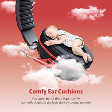 Dr.meter Ear Protection Ear Muffs, 31dB Noise Reduction Safety Earmuffs with Adjustable Headband for Adults Kids Autism Sensory Hearing Protection, Earmuff for Mowing, Hunting, Monster Truck