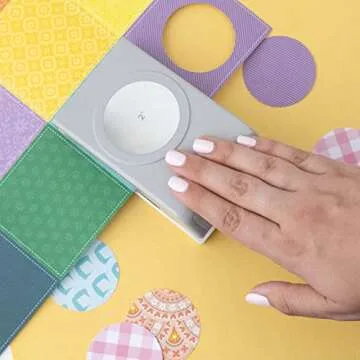 EK Tools 2-inch Metal Paper Punch, Multicolor, Create Precise Circles for Handmade Cards, Scrapbooking, Gift Tags, Invitations, Decorations and More