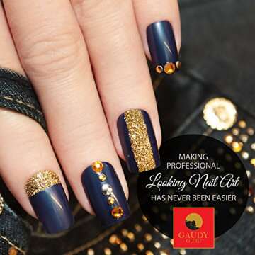 20pc Professional Nail Art Design Painting Detailing, Marbleizing Brushes, Striper & Dotting Pen/Dotter Tool Kit Set with Storage Bag by Gaudy Guru