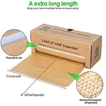 Eco-Friendly Beric Honeycomb Packing Wrap 15" x 328'