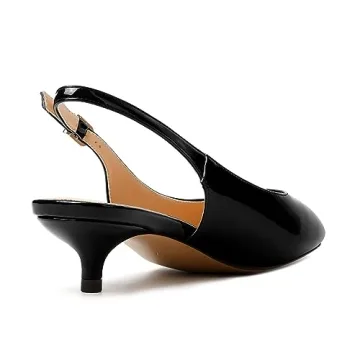 JUSTDANNI Elegant Women's Slingback Low Heel Pumps 1.5 Inch