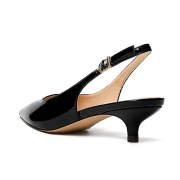 JUSTDANNI Elegant Women's Slingback Low Heel Pumps 1.5 Inch