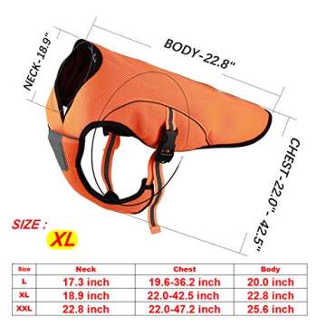 smartelf Dog Cooling Vest,Dog Cooling Coat,Evaporative Swamp Cooler Jacket Safety Reflective Vest fo...