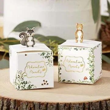 Woodland Baby Shower Favor Boxes Set of 24 by Kate Aspen