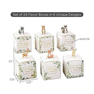 Woodland Baby Shower Favor Boxes Set of 24 by Kate Aspen