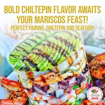 Dried Chiltepin Peppers (Chile Tepin) – 1oz Bag - Great For Use with Seafood, Sauces, Stews, Salsa, Meats. Very Hot with a Smoky Flavor. Air Tight Resealable Bag. By Amazing Chiles & Spices.