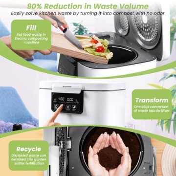 Eco-Friendly Electric Kitchen Composter 4L Odorless Composting