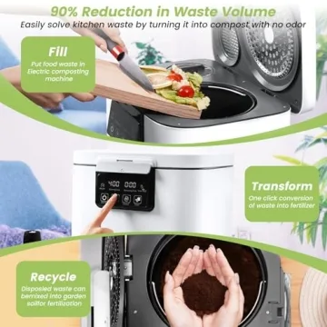 Eco-Friendly Electric Kitchen Composter 4L Odorless Composting