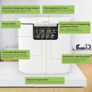 Eco-Friendly Electric Kitchen Composter 4L Odorless Composting