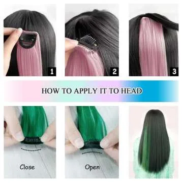 ZIRANJUAN Clip in Hair Extensions Tinsel Sparkle Highlights for Hair 20 inch Blue Hair for Party Christmas for Kids Girls Women（Blue 14PCS）