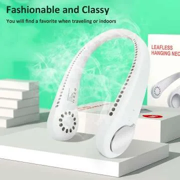 Bladeless Neck Fan with 360° Airflow for Personal Use