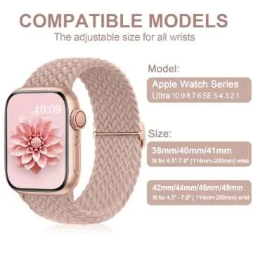 Stylish 6 Pack Braided Apple Watch Bands for All Sizes