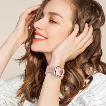 Stylish 6 Pack Braided Apple Watch Bands for All Sizes