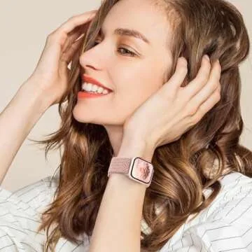 Stylish 6 Pack Braided Apple Watch Bands for All Sizes