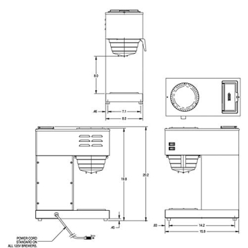 Bunn-O-Matic VPR Coffee Brewer Durable Commercial Design