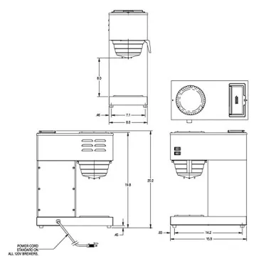 Bunn-O-Matic VPR Coffee Brewer Durable Commercial Design