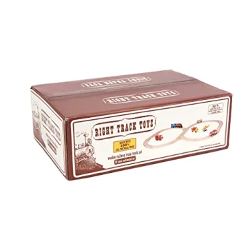 52-Piece Wooden Train Track Set - 18ft Expansion Compatible All Brands