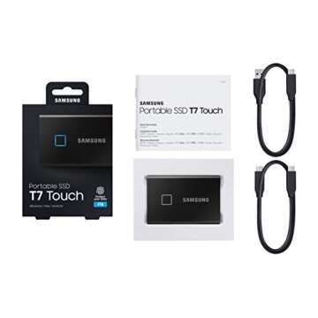 SAMSUNG SSD T7 Portable External Solid State Drive 1TB, Up to USB 3.2 Gen2, Reliable Storage for Gam...