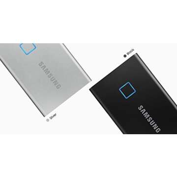SAMSUNG SSD T7 Portable External Solid State Drive 1TB, Up to USB 3.2 Gen2, Reliable Storage for Gaming, Students, Professionals, (MU-PC1T0T/AM), Black