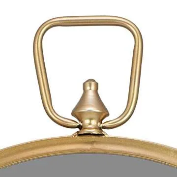 Patton Gold Round Mirror - Elegant Wall Decor