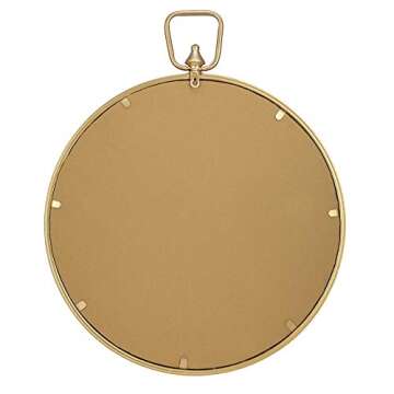 Patton Gold Round Mirror - Elegant Wall Decor