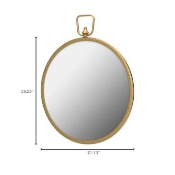 Patton Gold Round Mirror - Elegant Wall Decor