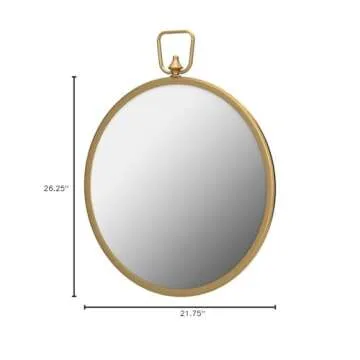 Patton Gold Round Mirror - Elegant Wall Decor