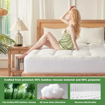 Queen Viscose Mattress Topper for Comfort & Relief