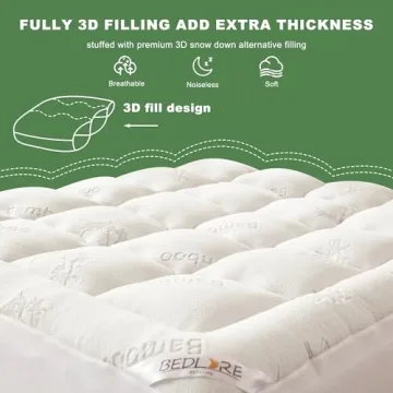 Queen Viscose Mattress Topper for Comfort & Relief