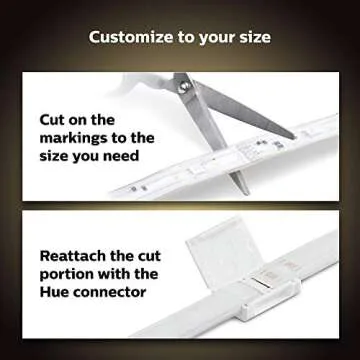 Philips Hue Bluetooth Smart Lightstrip Plus 5.5ft Base Kit- White and Color Ambiance Family Christmas Holiday- Voice Compatible with Amazon Alexa, Apple Homekit and Google Hom - BROAGE Power Plug Cord