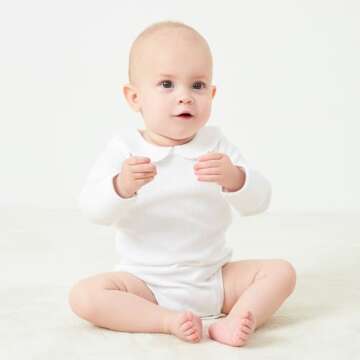 pureborn Baby Boys Girls Bodysuit Waffle Cotton One-piece Spring Fall Romper 6-9 Months