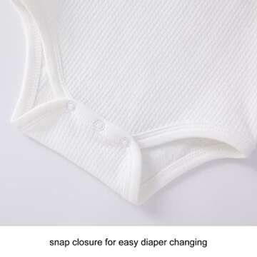 Pureborn Baby Boys Girls Cotton Waffle Romper 0-3m