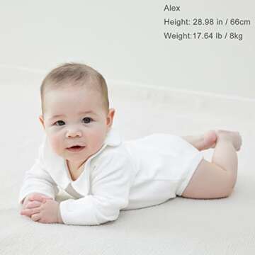 Pureborn Baby Boys Girls Cotton Waffle Romper 0-3m