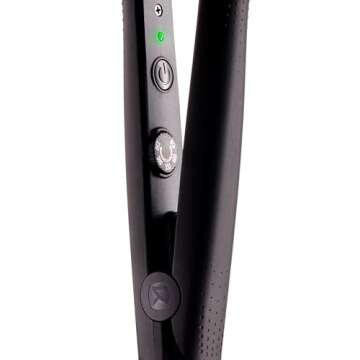 KISS Titanium Flat Iron, Red, 1/2"