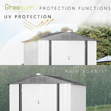 Affordable 8FT x 6FT Greesum Metal Storage Shed