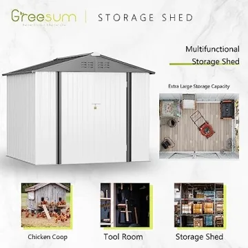 Affordable 8FT x 6FT Greesum Metal Storage Shed