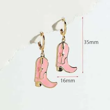 Charming MOEPAPA Cowgirl Boot Earrings for Every Event