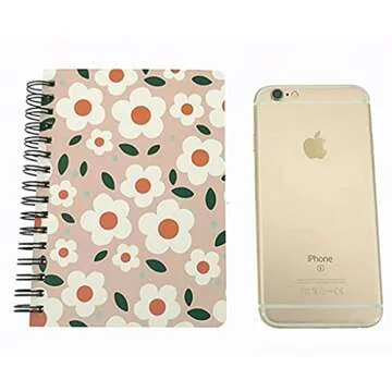 Stylish 4 Pack A6 Spiral Notebooks for Diary & Planning