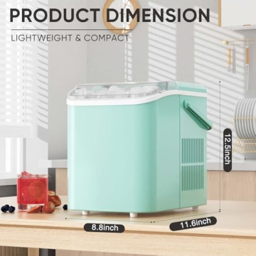 DUMOS Ice Makers - Fast, 26lbs Capacity, Self-Cleaning, Portable