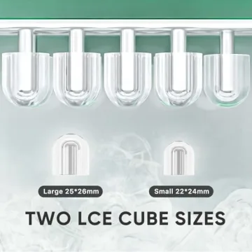 DUMOS Ice Makers - Fast, 26lbs Capacity, Self-Cleaning, Portable