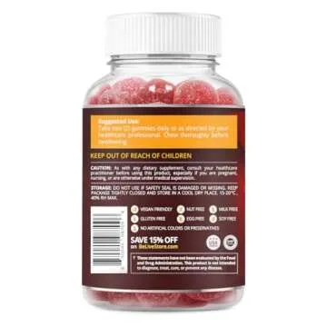 BeLive Apple Cider Vinegar Gummies - ACV Gummies Without Sugar I Detox & Cleanse Digestive Health I Alternative to Capsules, Vegan, Keto Friendly, Non-GMO, Gluten Free | 60 Ct