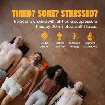 ShaktiMat Classic Acupressure Mat Advanced Intensity in Indigo, Relieves Stress & Tension, Promotes ...