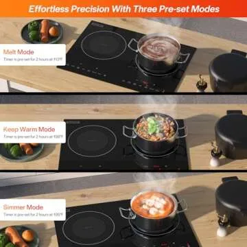Empava Dual Induction Cooktop with Touch Controls and Safety Features