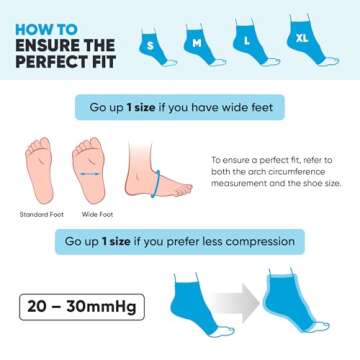 POWERLIX Feet Orthopedic Brace Plantar fasciitis socks (2 Pairs) for Arthritis, Plantar Fasciitis, Tendinitis