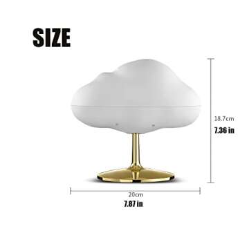 KRYCRHIA Rain Cloud Humidifier with Colorful LED Table Lamp Cloud Ultrasonic Cool Mist Humidifier for Bedroom Night Light white