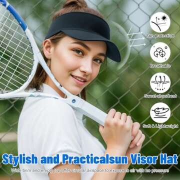 Sukeen Cooling Stretchy Visor Free Size Cool Hat with UV Protection Brim Peak Vizor for Golf,Tennis,...