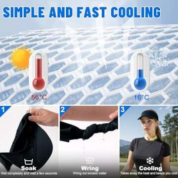 Sukeen Cooling Stretchy Visor Free Size Cool Hat with UV Protection Brim Peak Vizor for Golf,Tennis,Cycling,Running (Black)